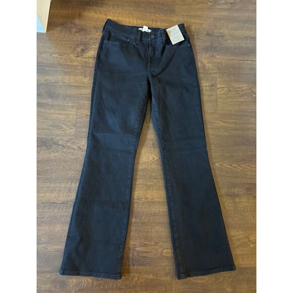 Madewell Tall Kick Out Crop Jeans Black Size 29 - Picture 4 of 6
